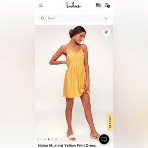 Lulus RVCA Nolan Mustard Yellow Dress